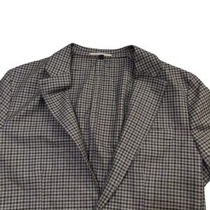 J.Crew Ludlow Blazer 42R Moon Worsted Cotton Wool Blue Grey Check Sport Coat